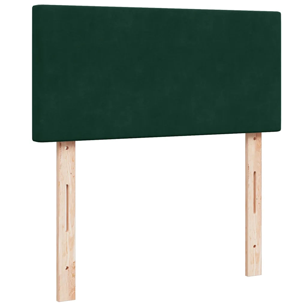 Giroletto a Molle con Materasso Verde Scuro 90x190 cm Velluto