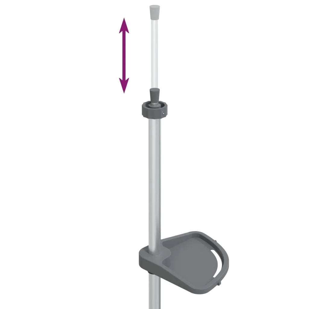 Supporto Doccia Telescopico con 4 Ripiani in Alluminio Argento CFW4014163