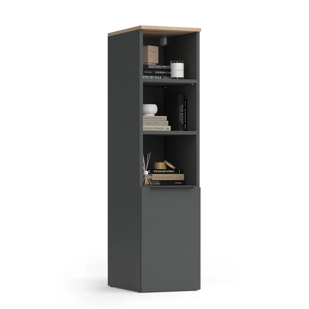 Vicco Armadio universale Antracite/Sonoma 30.2 x 120 cm con una porta