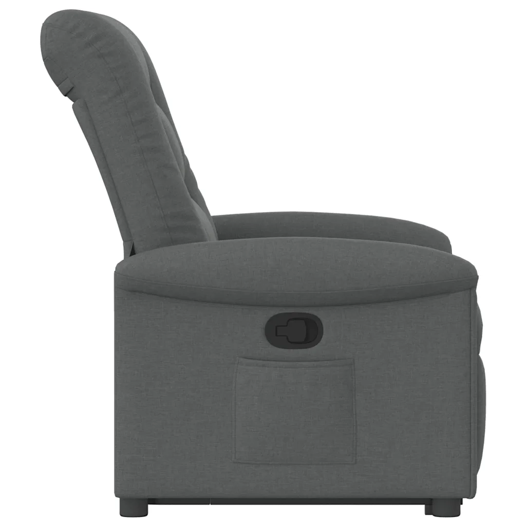 Divano Sedia-Poltrona Alzapersona Reclinabile Grigio Scuro in Tessuto 172355
