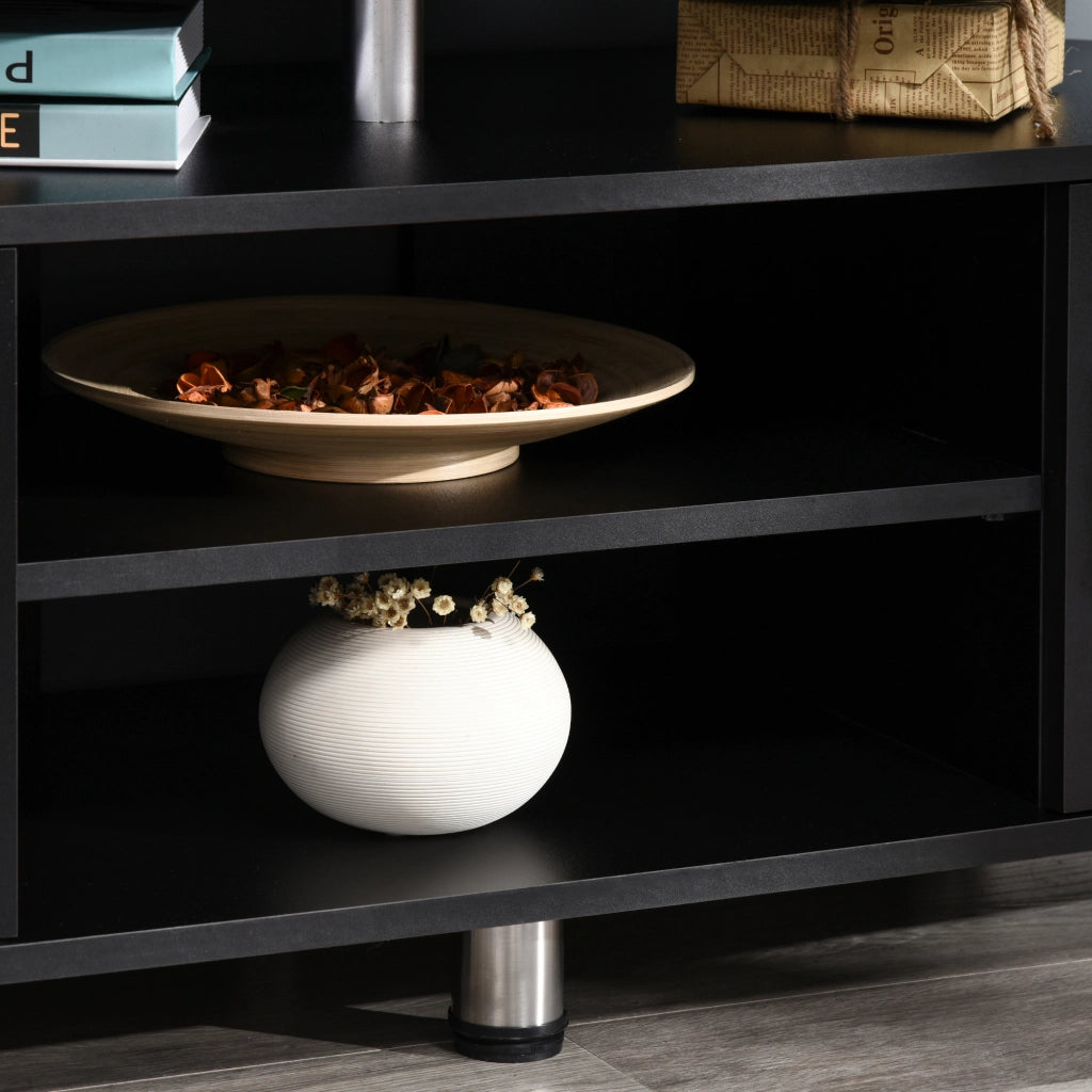 Mobile TV con ante e ripiani ¨C Minimal ¨C 120x40x52 cm, nero