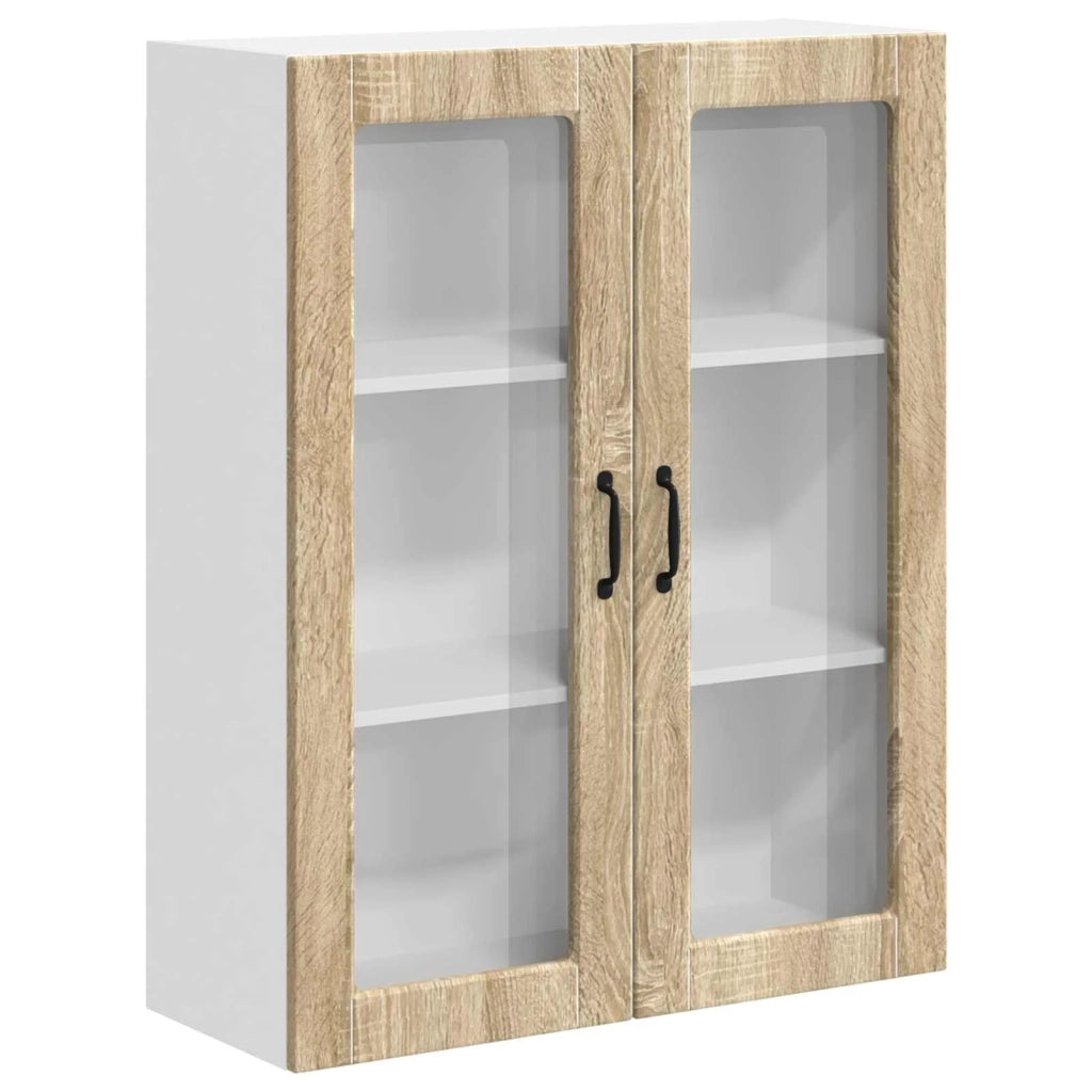 Mobile in vetro da parete LUCCA Rovere Sonoma 80 x 31 x 100 cm 885157