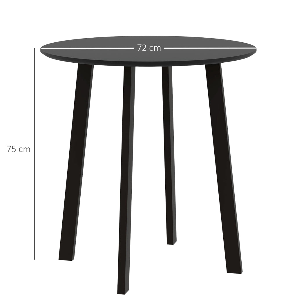 Tavolo da pranzo per 2 persone, bianco, metallo ¨C Zephmum ¨C ?72x75 cm