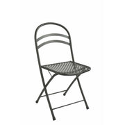 Set 2 Sedie Flipper in Acciaio Pieghevoli Antracite