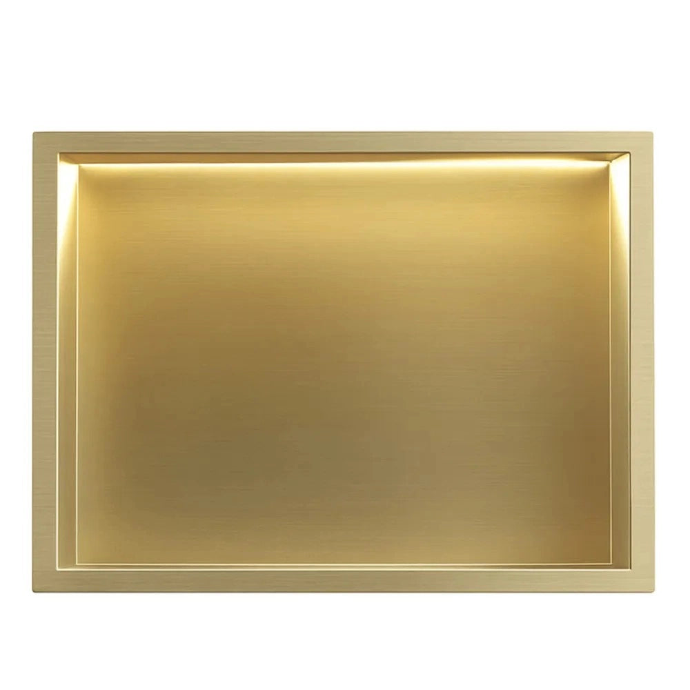 Mensola Bagno Led 30x45 Brush Gold