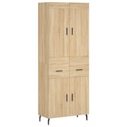 Buffet credenza cassettiera armadio mobile contenitore organizer cucina soggiorno salotto rovere Sonoma alto 69,5 x 34 x 180 cm legno ingegnerizzato marrone 02_0034120