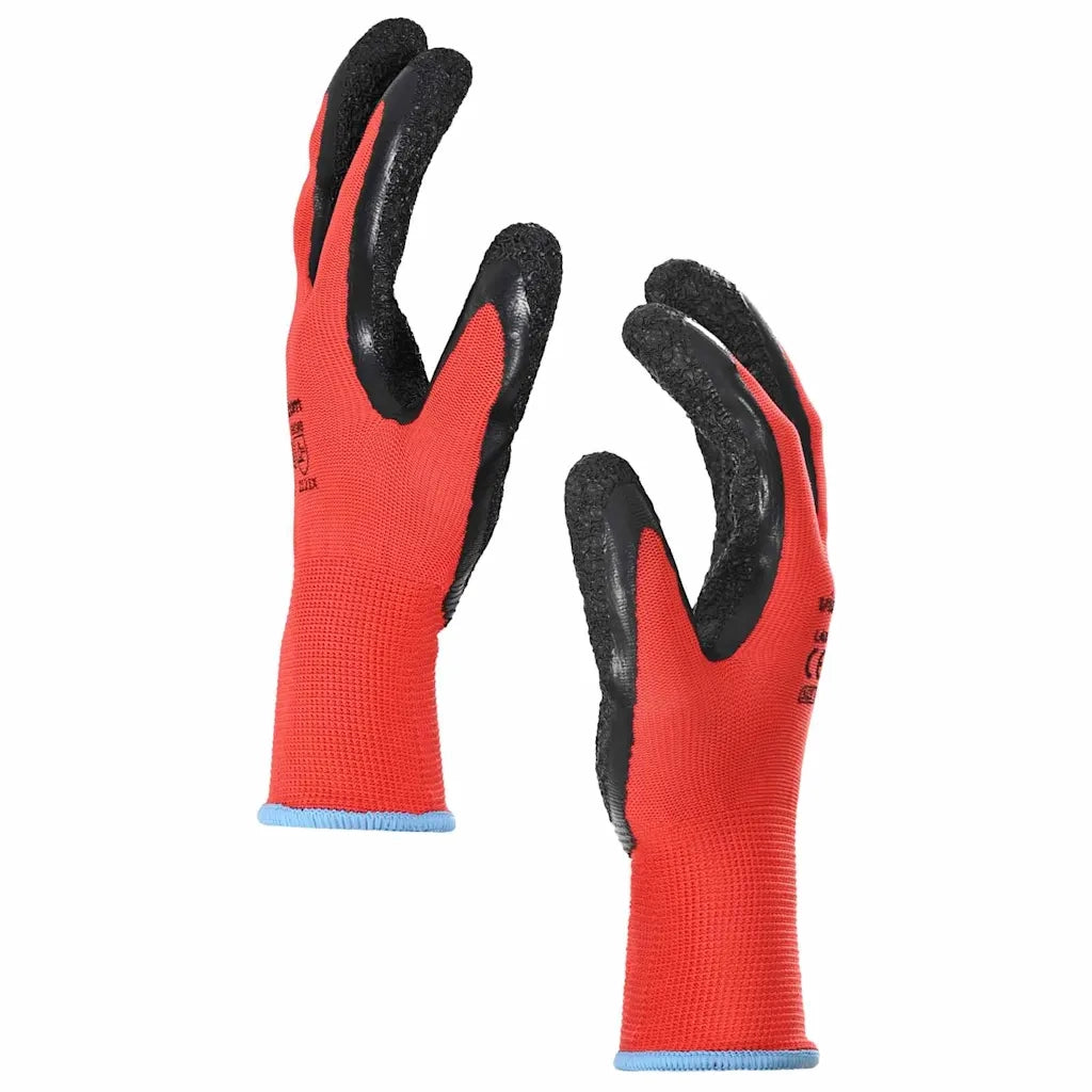Guanti da Lavoro 12 pz Rosso e Nero 9 / l CFW2915582