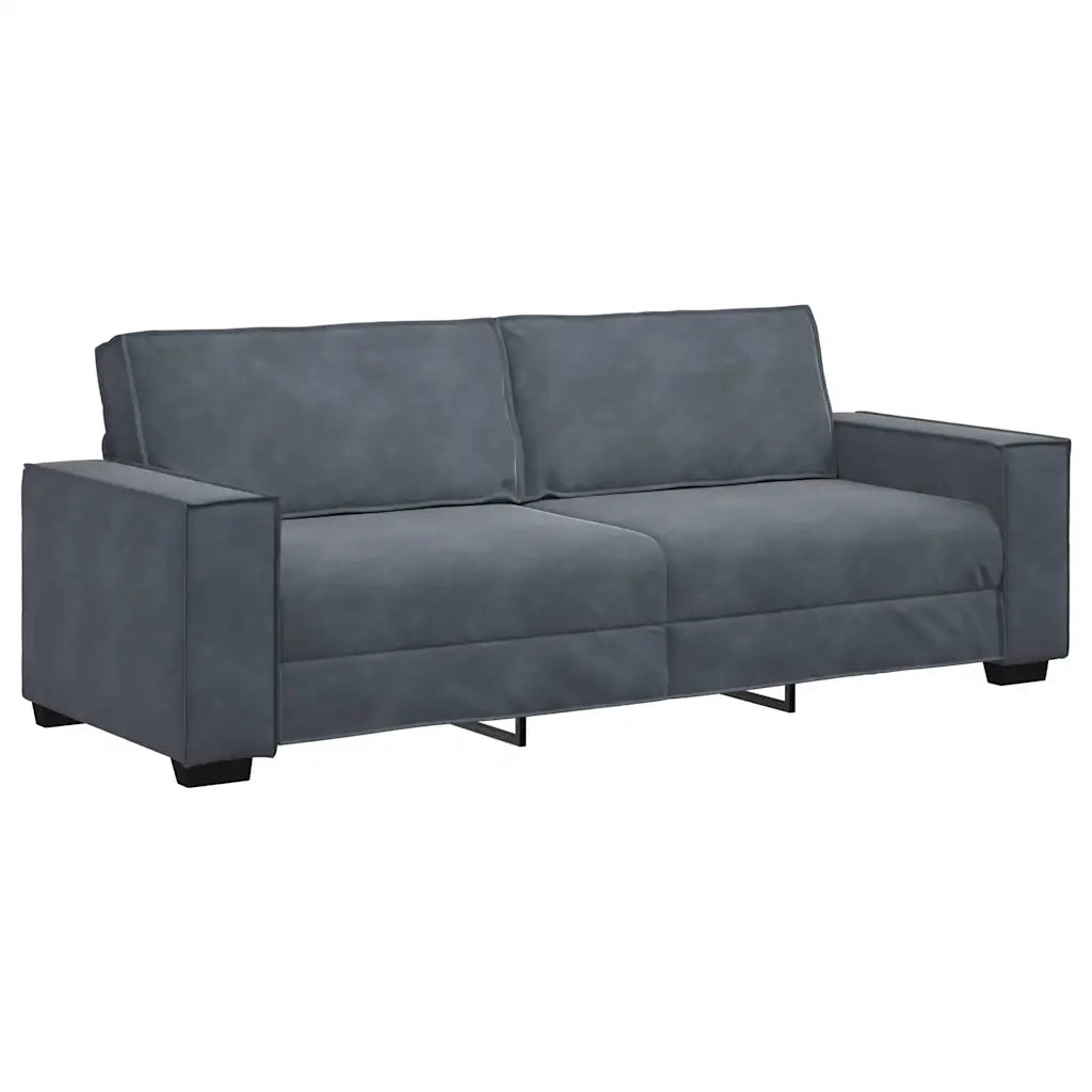 Divano a 3 Posti-Sofa 3 Posti Grigio Scuro 180 cm in Velluto 668617