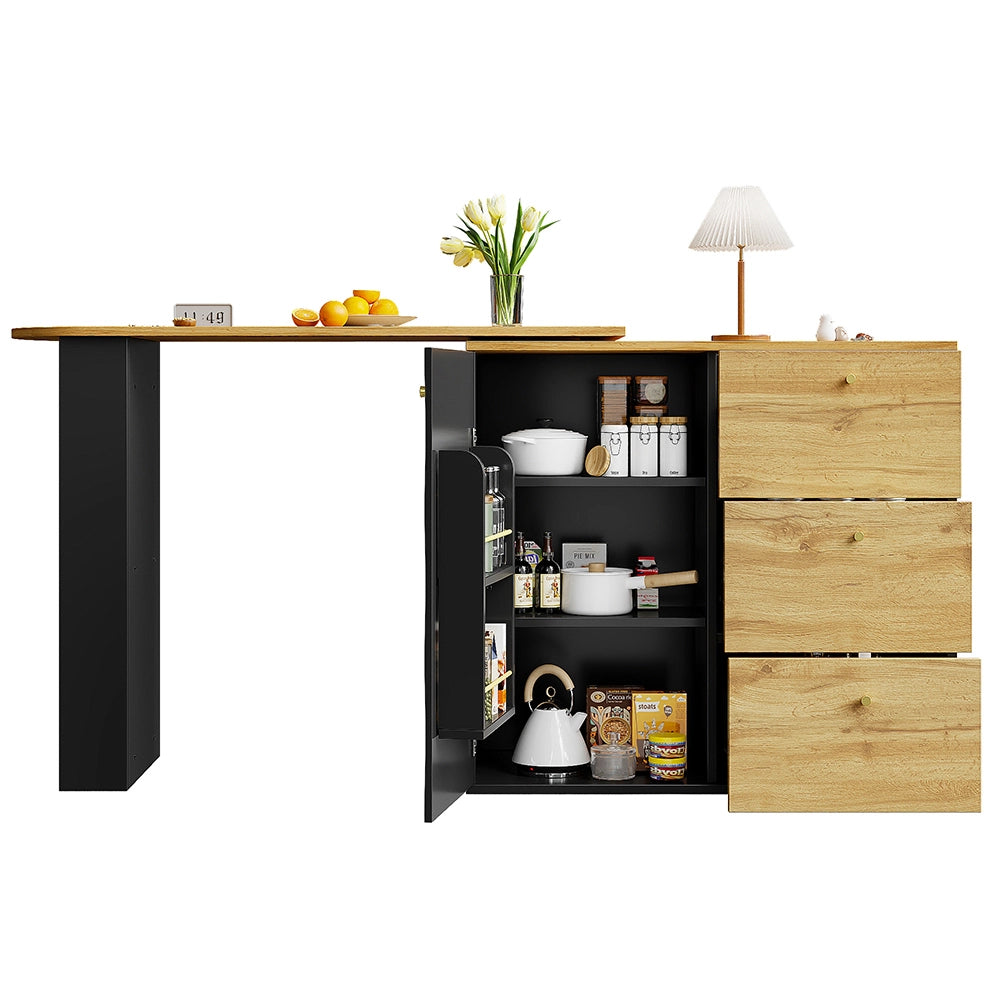 Tavolo Bar Estendibile - Xylo - 138-204??39??104 cm - Finitura Grana Legno