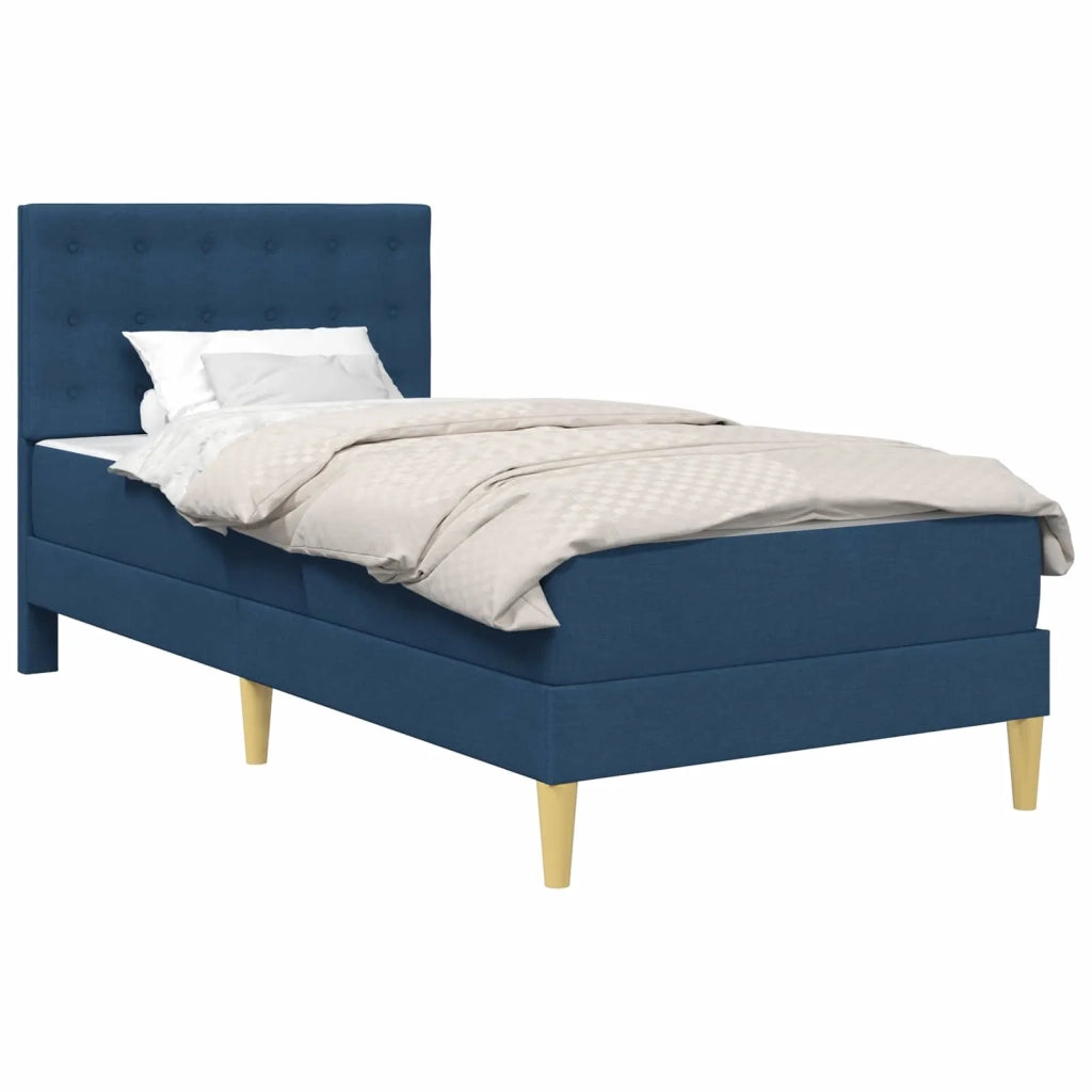 Struttura letto con materasso Blu 100 x 200 cm Tessuto 3415097