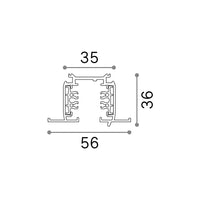 Profilo On-Off Link Alluminio Bianco 2000Mm
