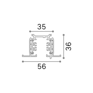 Profilo On-Off Link Alluminio Bianco 2000Mm