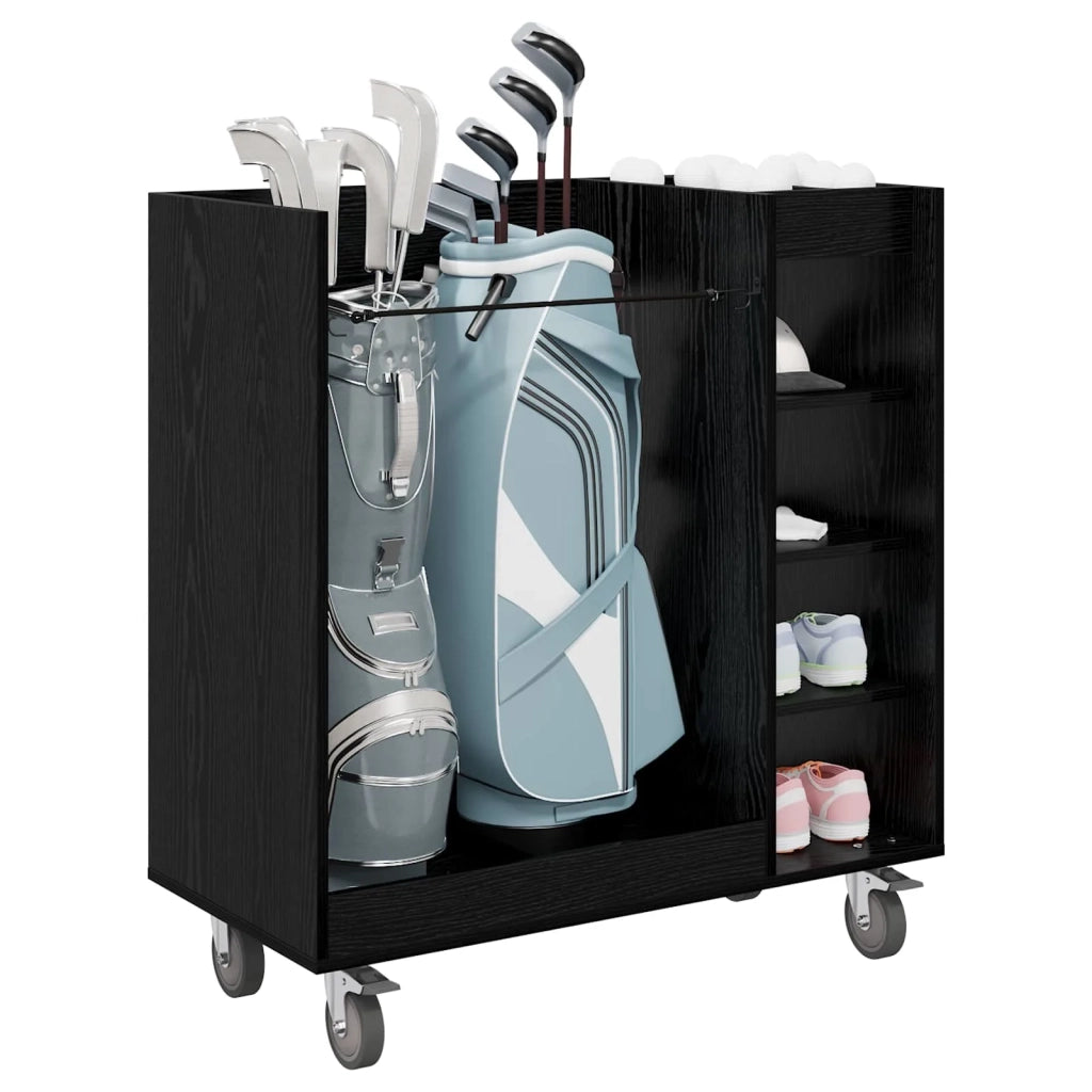 Armadio per Golf con ruota Rovere Nero 90 x 45 x 98 cm CFW6274418