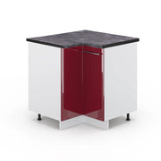 Vicco Mobile ad angolo cucina Rosso bordeaux lucido 80.5 cm , PL Antracite