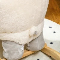 Cavallo a Dondolo per Bambini 18-36 Mesi a Forma di Pecorella con Suoni e Rivestimento Morbido, Grigio