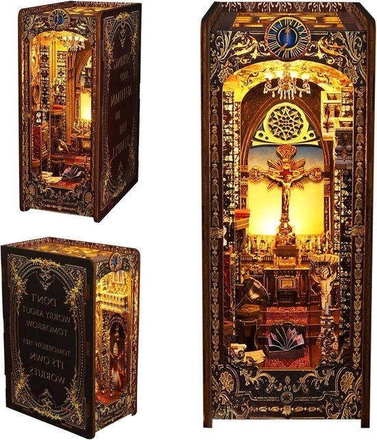Kit di Montaggio di Miniatura di Casa con Luce a LED e Manuale di Istruzioni - Regalo Creativo per Adulti e Adolescenti