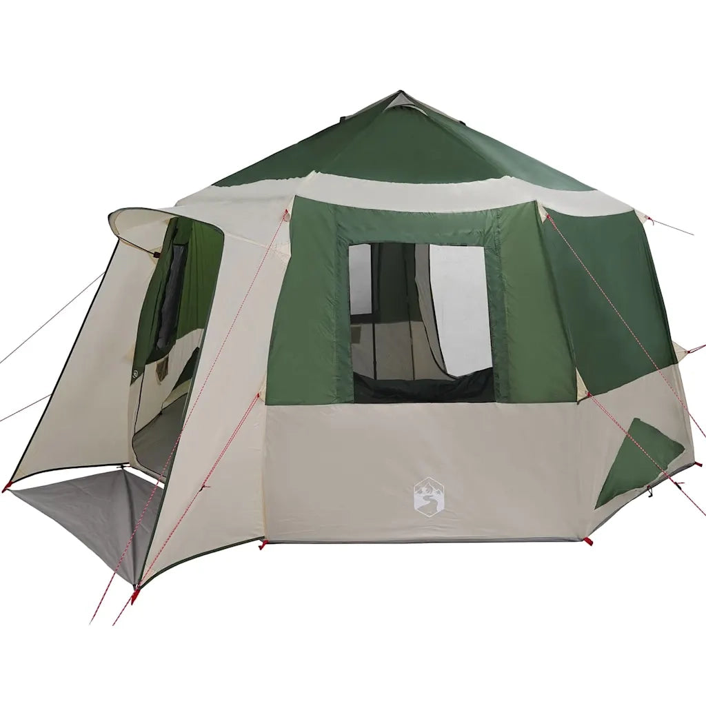 Tenda da campeggio per 12 persone con tetto Verde e Bianco