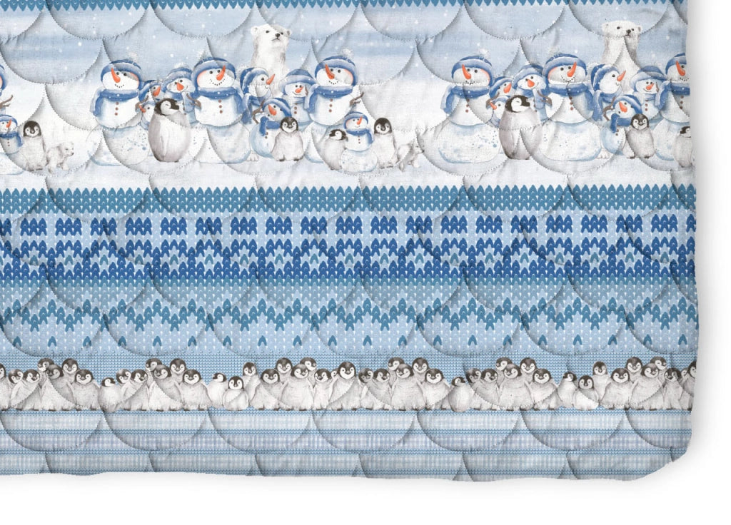 Trapunta Piumone Invernale Linea Pensieri Delicati Disegno Inverno Polare - Matrimoniale - Blu