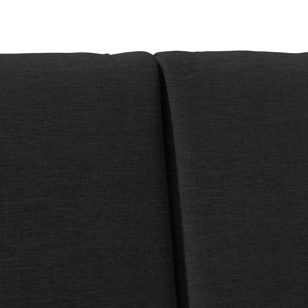 Testiera imbottita Nero 180 cm Pino massello