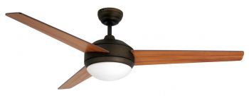 Ventilatore da soffitto bronzo con luce e telecomando 102 cm