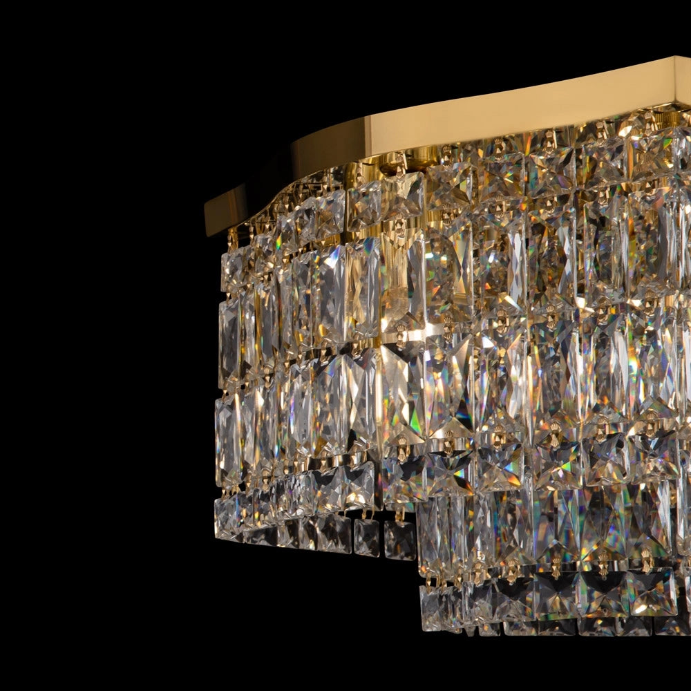 Plafoniera Contemporanea Dune Metallo Oro 6 Luci