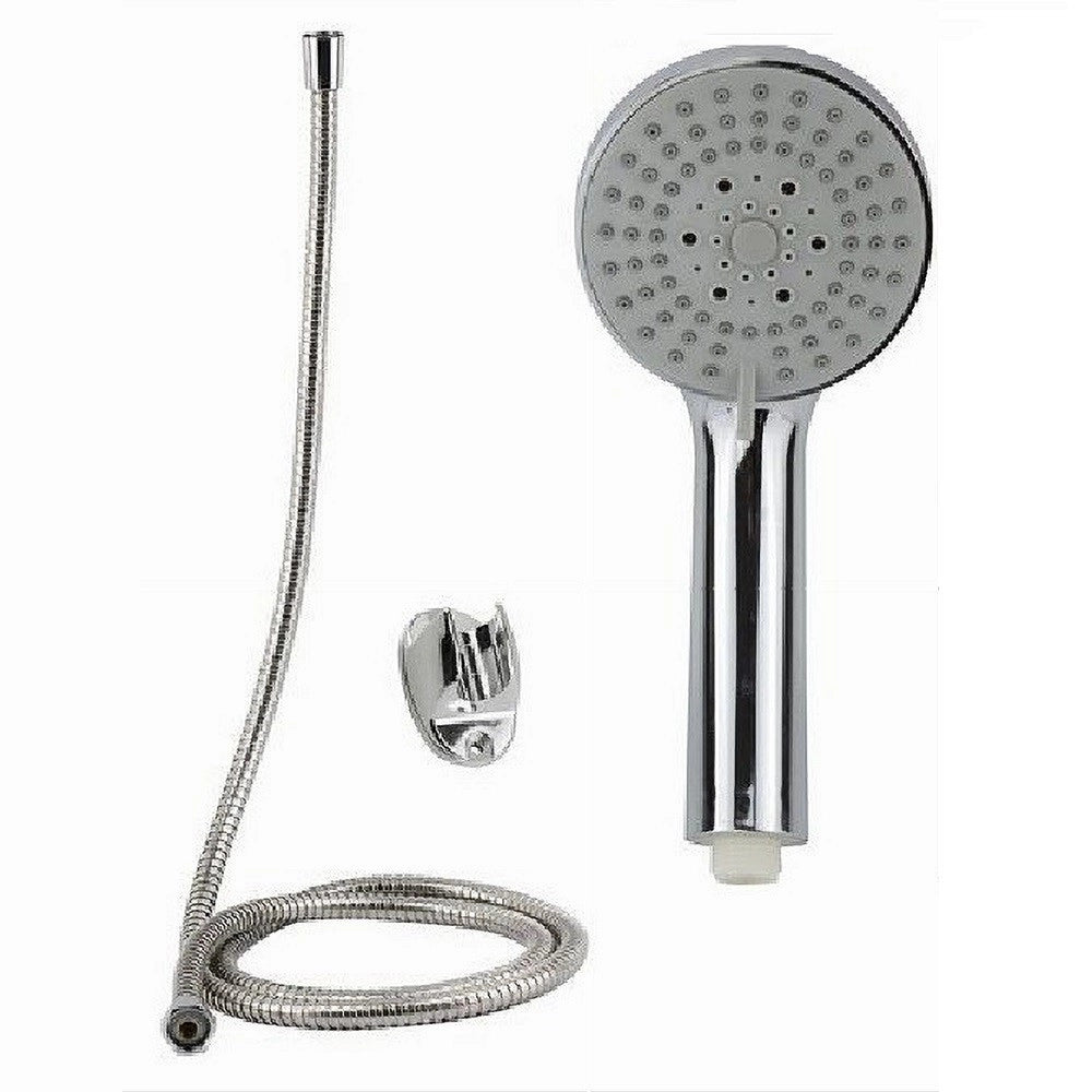 Trade Shop - Kit Bagno Doccetta Doccino Soffione Doccia Tondo Con Laccio 1,8 Mt Staffa 69084 -