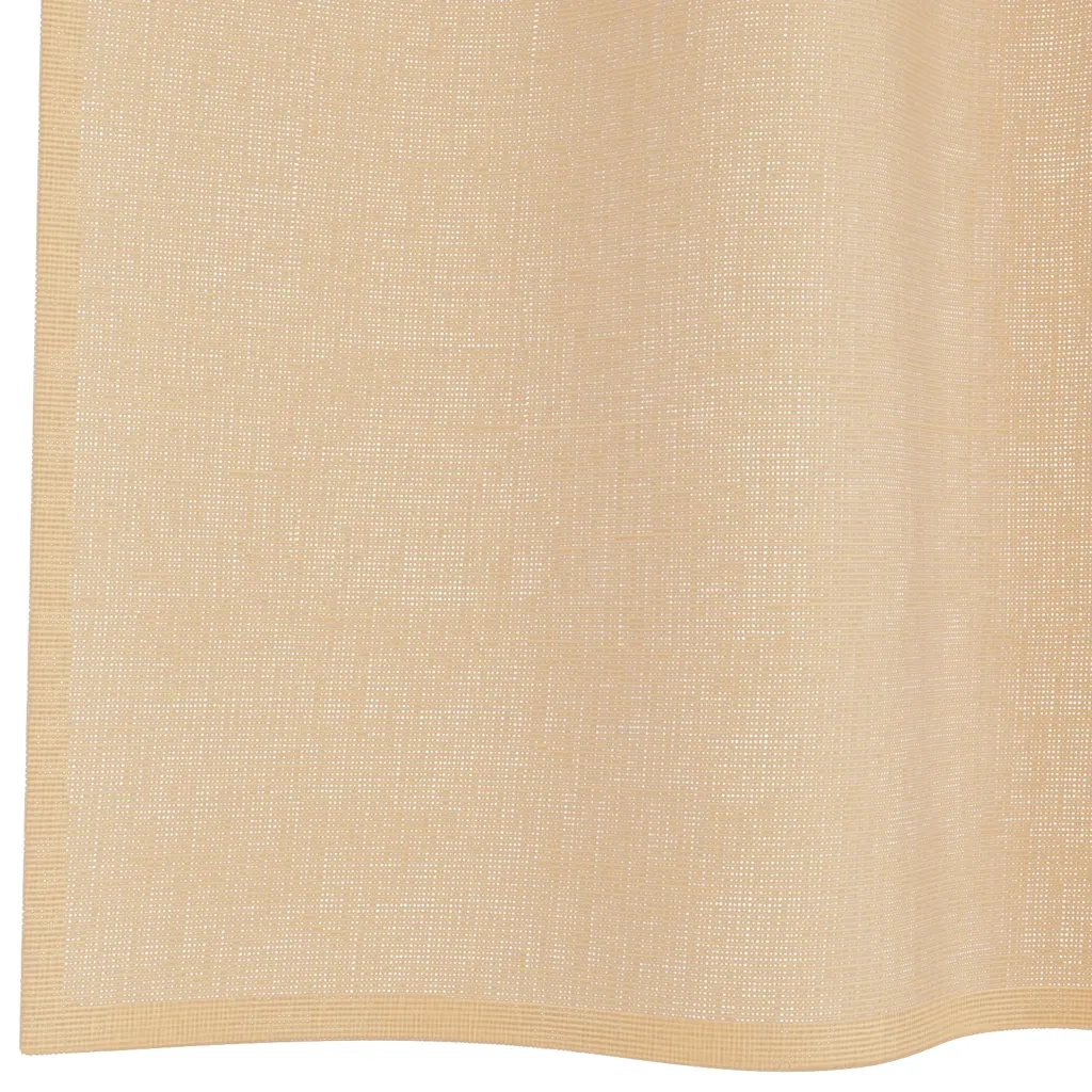 Tende in Voile con Passanti 2 pz Sabbia 140x245 cm