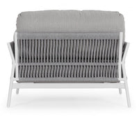 Poltrona 99x80x77h cm con Cuscini Pardis Bianco/Graphite