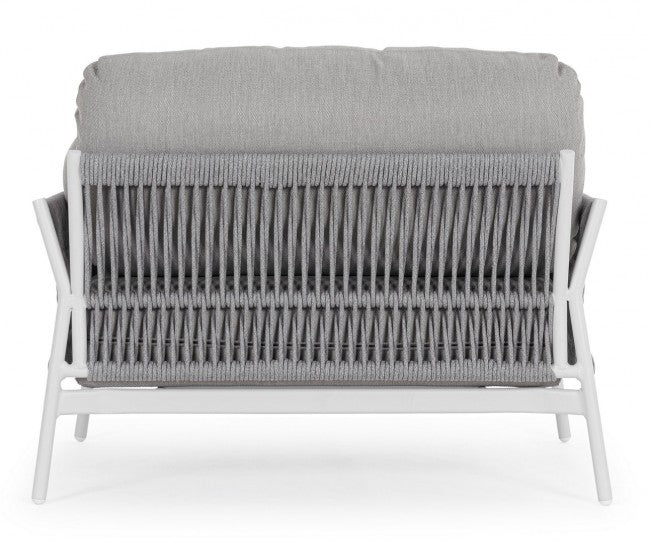 Poltrona 99x80x77h cm con Cuscini Pardis Bianco/Graphite