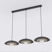Lampada a sospensione SKIN con struttura in acciaio moka e nero