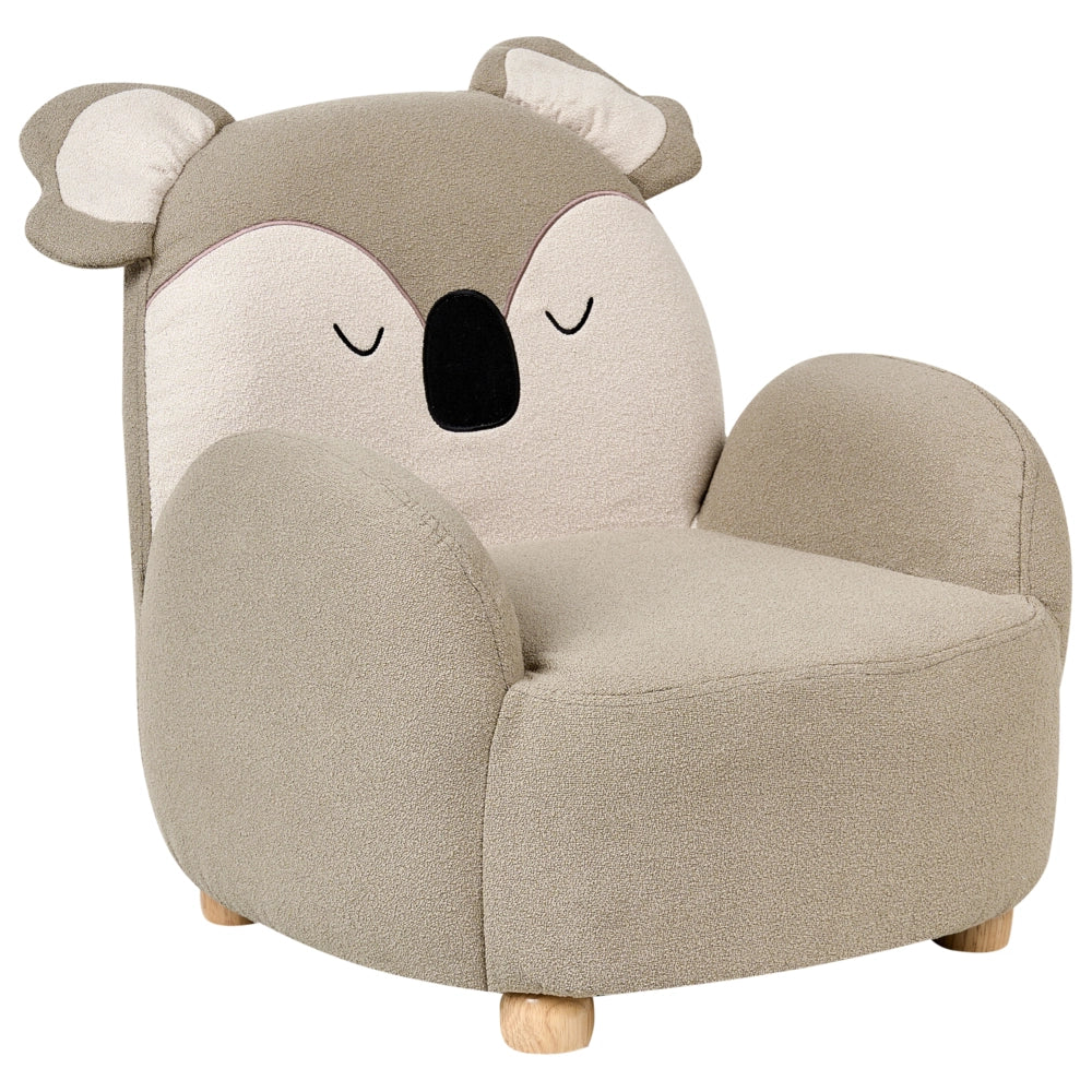 Poltrona per bambini Koala Tortora Imbottitura Sedia bassa per bambini Koala Forma di orso