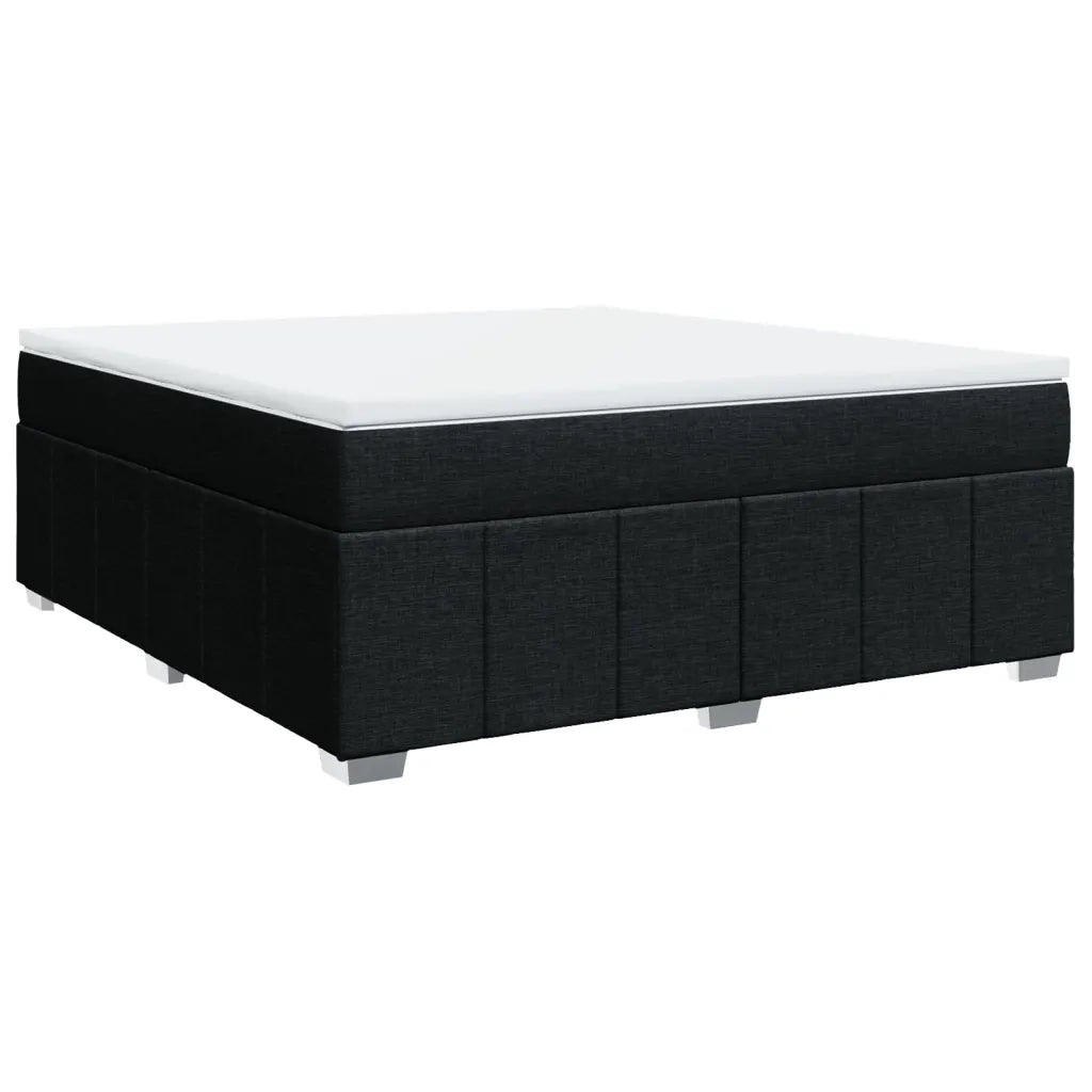 Giroletto a Molle con Materasso Nero 180x200 cm in Tessuto 3285493
