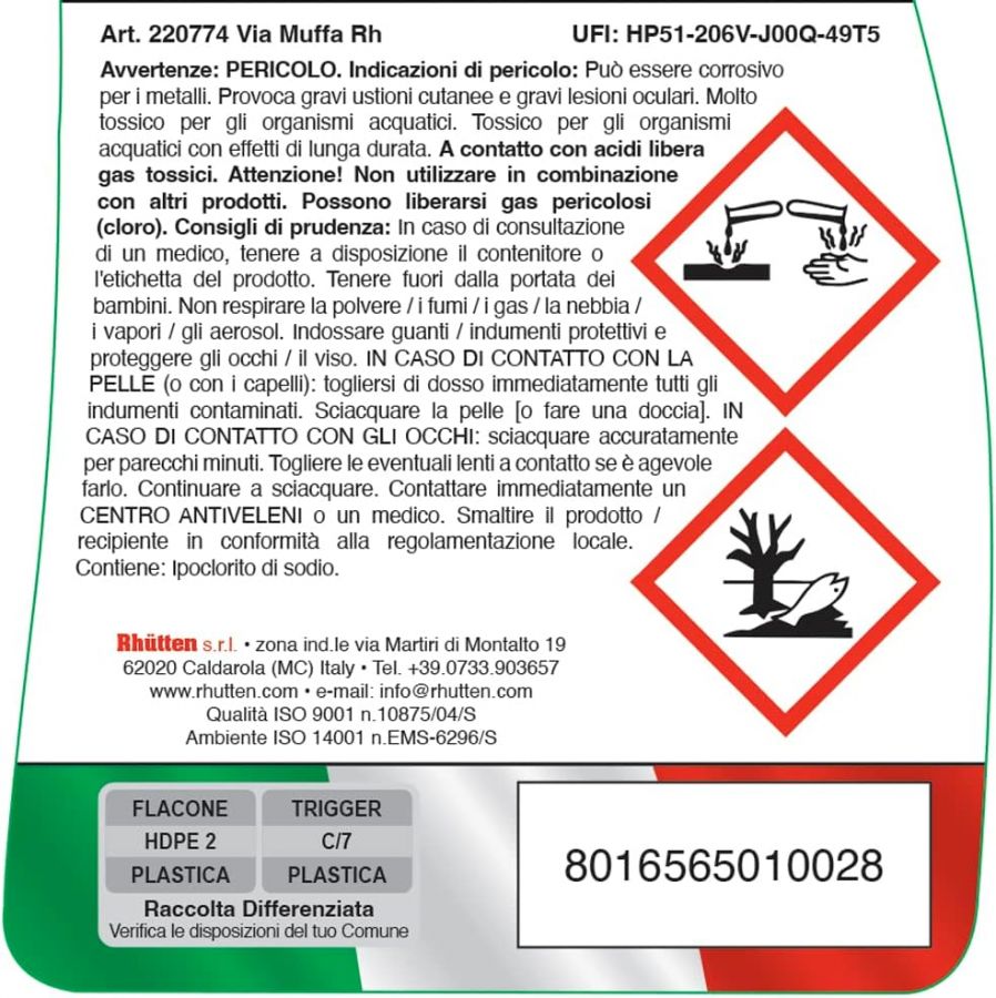 RIMUOVI MUFFA NEUTRON NO GAS ML.750