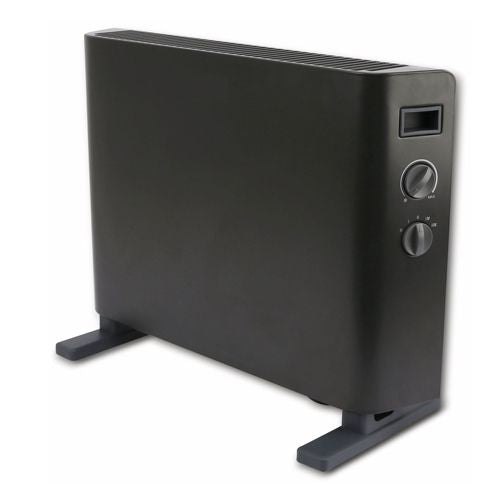 TERMOVENTILATORE ELETTRICO NERO DA PAVIMENTO 750/1250/2000W