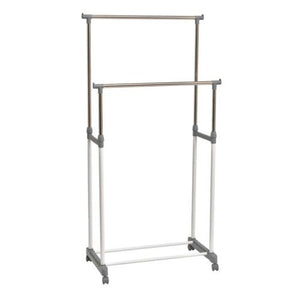 DK LIVING STANDER APPENDIABITI DOPPIO, 75X42X98MIN -165MAX (ACCIAIO+PP)