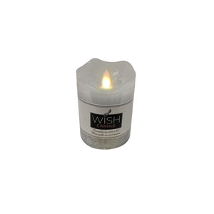 CANDELA LED WISH CANDLE H.10 D.7,5 SILVER