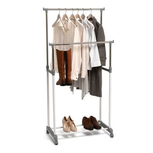 DK LIVING STANDER APPENDIABITI DOPPIO, 75X42X98MIN -165MAX (ACCIAIO+PP)