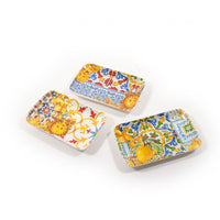 PIATTO IN PORCELLANA "LA TERRA DEL SOLE" 20.5X12.7XH.2.3CM ASS