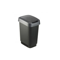 PATTUMIERA CON COPERCHIO BASCULANTE 10 LT. TWIST ANTRACITE