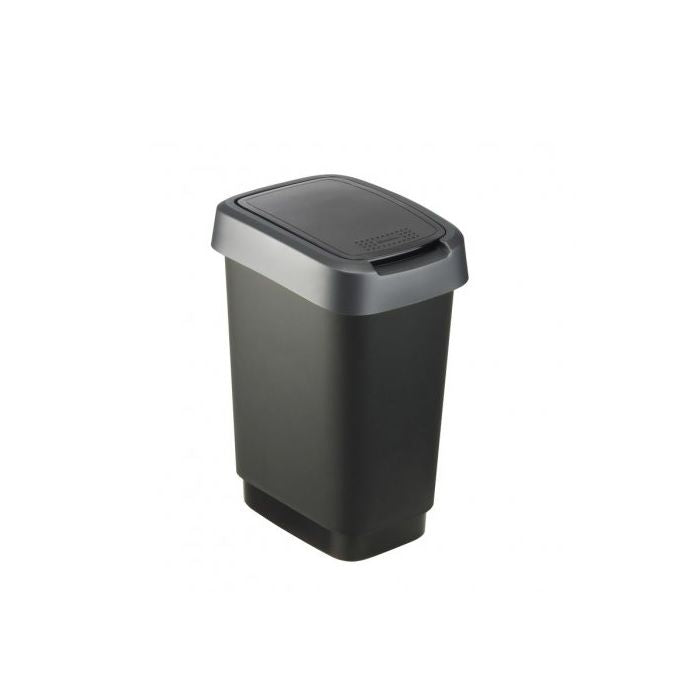 PATTUMIERA CON COPERCHIO BASCULANTE 10 LT. TWIST ANTRACITE