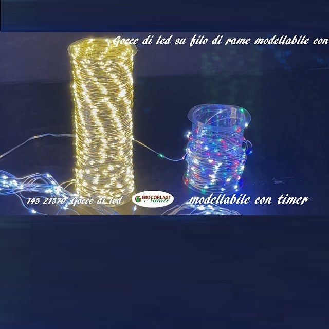 700 GOCCE LED BIANCO CALDO FILO RAME 35 MT IP44