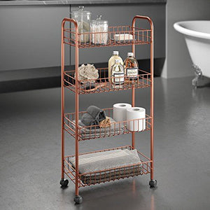 SCAFFALETTO 4 PIANI SMONTABILE CM 41X23X84  ASCONA COPPER