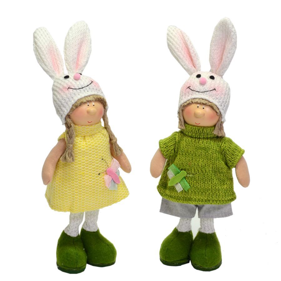 DECORAZIONE BAMBINA CONIGLIETTO TESSUTO