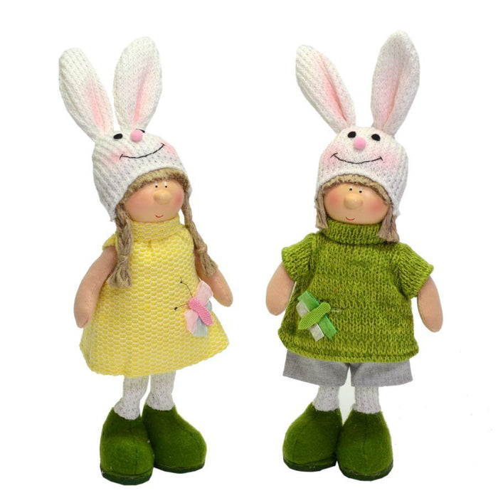 DECORAZIONE BAMBINA CONIGLIETTO TESSUTO