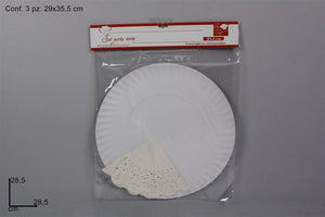 VASSOIETTI TONDI TORTA 3 PZ