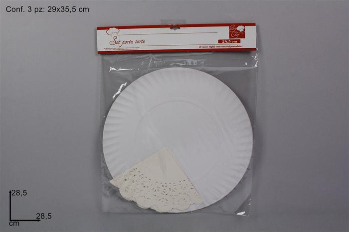 VASSOIETTI TONDI TORTA 3 PZ