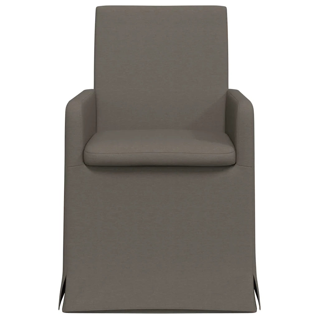 Sedie da pranzo 2 pcs Grigio chiaro 57 x 67 x 95 cm Tela