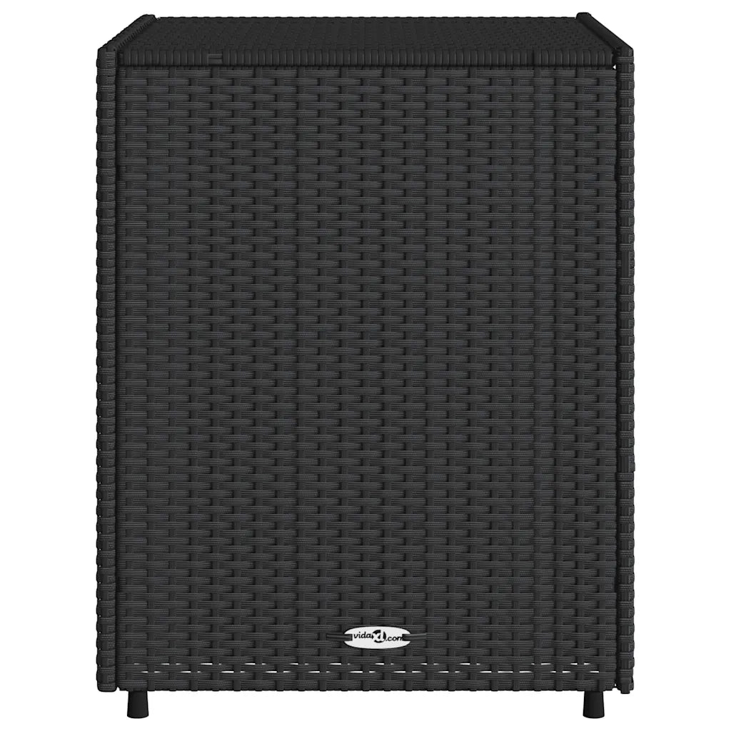 Armadietto Portaoggetti da Giardino Nero 55x59x69cm Polyrattan CFW5208763