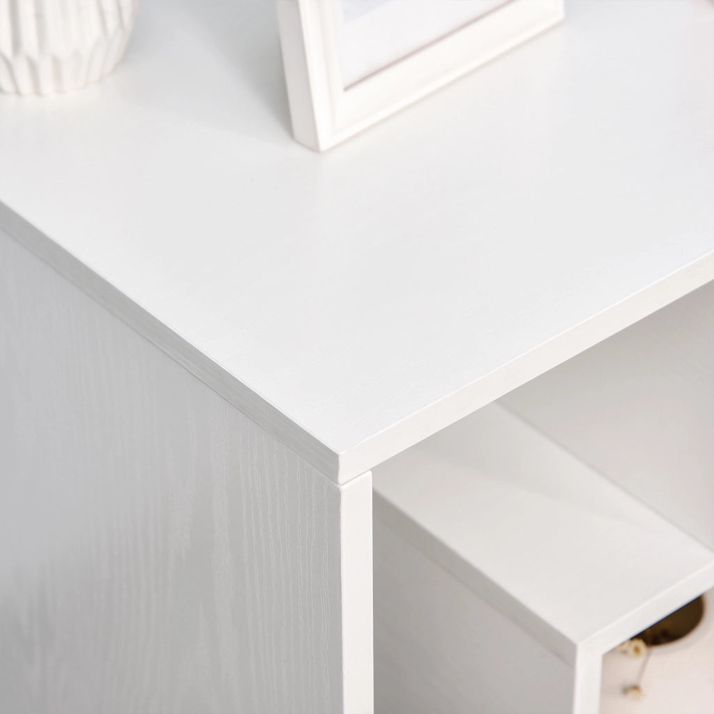 Tavolino da caff¨¨ con ripiani ¨C Zephmum ¨C Bianco 45x40x55 cm