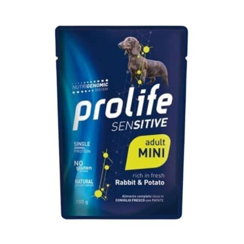 Prolife Dog Sensitive Adult Coniglio e Patate - confezione 10 bustine da 100 gr.